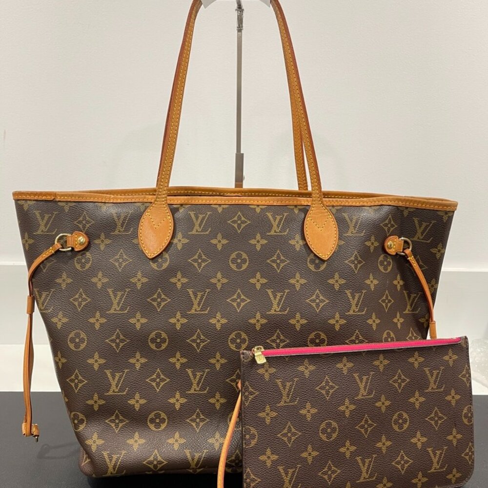 Louis Vuitton Neverfull MM Monogram with Pouch (JB1319)